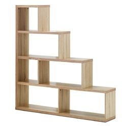 6 Cubes Ladder Shelf Corner Bookshelf Storage Bookcase