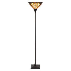 1-Light Torchiere Floor Lamp with 14" Lampshade