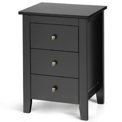 2 pcs Nightstand End Beside Table Drawers