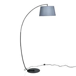 Arc Sturdy Base Modern Floor Lamp with Hanging Lampshade