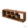 Double L-Shaped TV Stand, Display Shelf , Bookcase for Home Furniture,Walnut