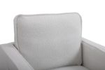 Modern Teddy Fabric Swivel Accent Chair ,Comfy Armchair with 360 Degree Swiveling for Living Room, Bedroom, Reading Room, Home Office (White)