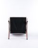 Accent chair, KD rubber wood legs with black finish. Fabric cover the seat. With a cushion.Cream